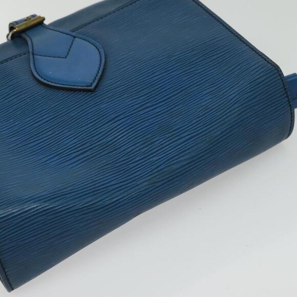 LOUIS VUITTON Epi Cartouchiere MM Shoulder Bag Blue M52245 - Picture 6 of 16